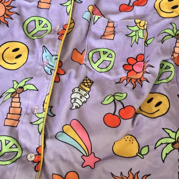 4 Sets (8pcs) Art Class Girl's Pajama Sets- Red, Black, Purple, Blue - Picture 10 of 16